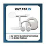 Sony 1000X THE COLLEXION Wireless Headphones Bundle with Belkin 3-in-1 Charging Stand (Platinum)