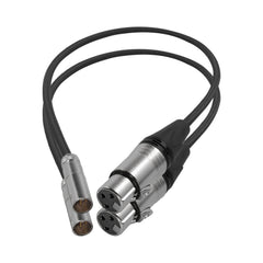 Kondor Blue Mini 16-inch XLR Male to XLR Female Audio Cable 2-Pack with Durable Connectors (Black)