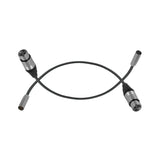 Kondor Blue Mini 16-inch XLR Male to XLR Female Audio Cable 2-Pack with Durable Connectors (Black)