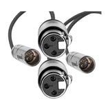 Kondor Blue Mini 16-inch XLR Male to XLR Female Audio Cable 2-Pack with Durable Connectors (Black)