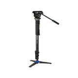 Benro A48FD Classic Aluminum Monopod with S4PRO Fluid Video Head and 3 Leg Base