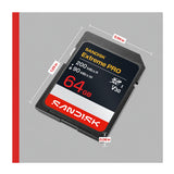 SanDisk Extreme PRO 64GB SDXC UHS-I Memory Card with 200MB/s Read Speed and Waterproof Construction