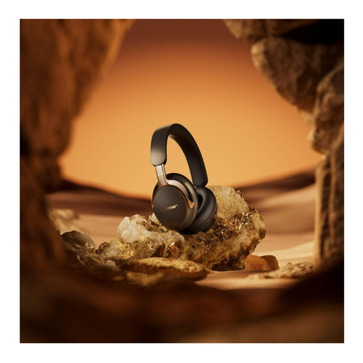 Bose QuietComfort Ultra Wireless Headphones (Gold, 2nd Gen) Bundle with MagSafe, Wireless Charger