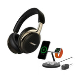 Bose QuietComfort Ultra Wireless Headphones (Gold, 2nd Gen) Bundle with MagSafe, Wireless Charger
