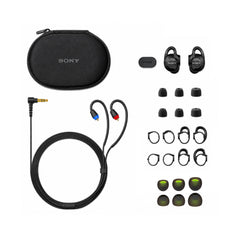Sony IER-M500 Wired In-Ear Monitor Earphones Bundle with Silicone Replacement Tips 6-Pack (Black)