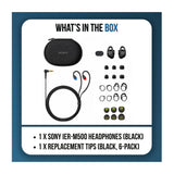 Sony IER-M500 Wired In-Ear Monitor Earphones Bundle with Silicone Replacement Tips 6-Pack (Black)
