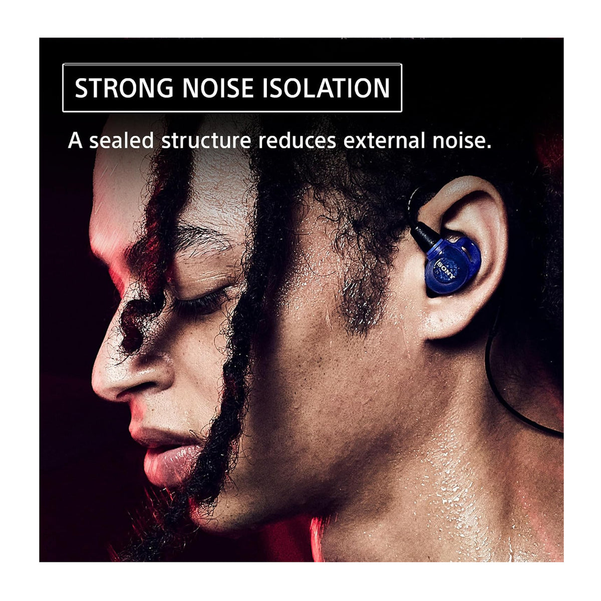Sony IER-M500 In-Ear Monitor Earphones Bundle with Silicone Replacement Tips 6-Pack (Red and Blue)