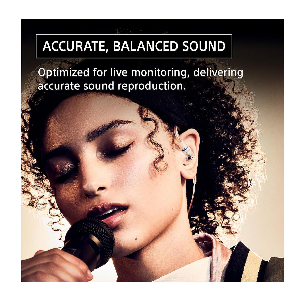 Sony IER-M500 Wired In-Ear Monitor Earphones Bundle with Silicone Replacement Tips 6-Pack (Clear)