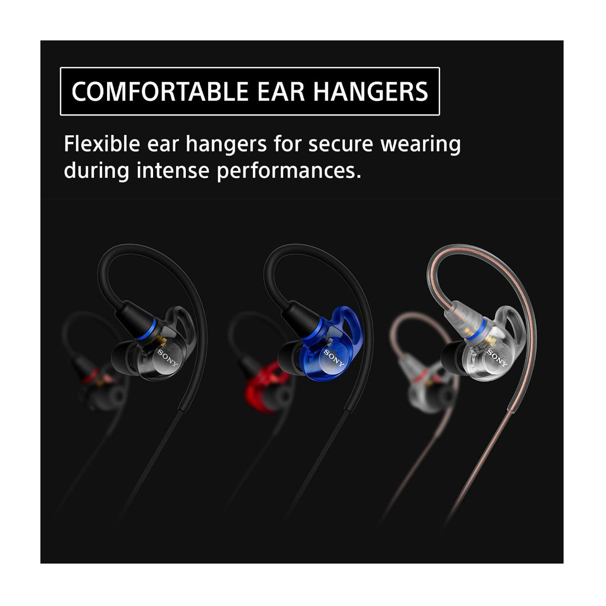 Sony IER-M500 Wired In-Ear Monitor Earphones Bundle with Silicone Replacement Tips 6-Pack (Clear)