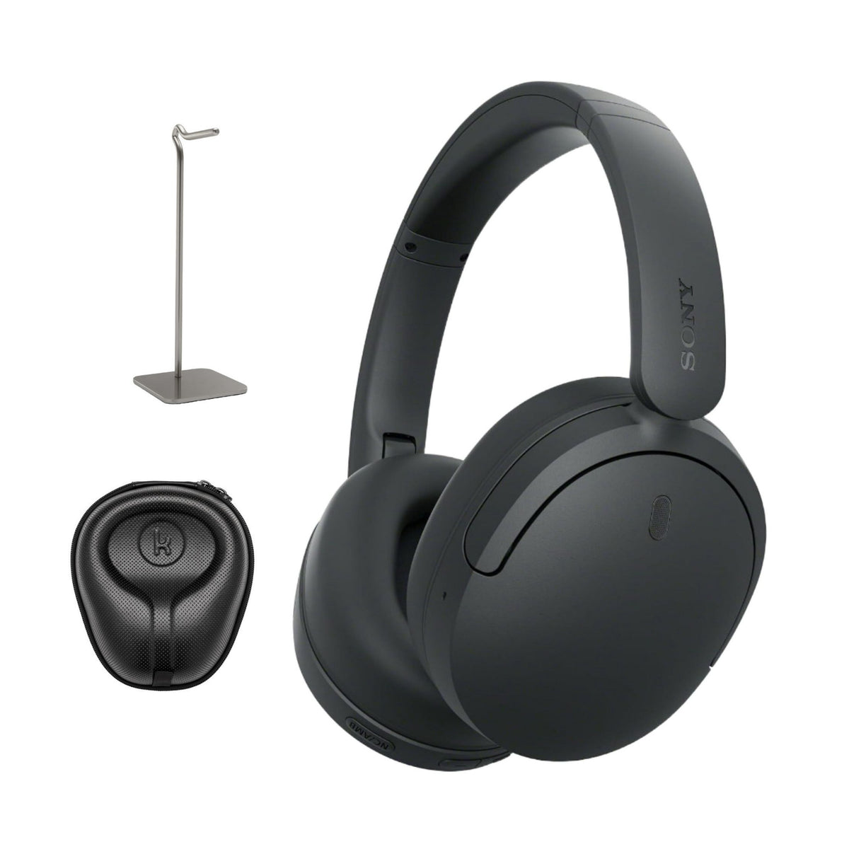 Sony WH-CH730N Wireless Noise Cancelling Headphones (Black) Bundle with Case and Stand
