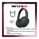 Sony WH-CH730N Wireless Noise Cancelling Headphones with Accessories Bundle