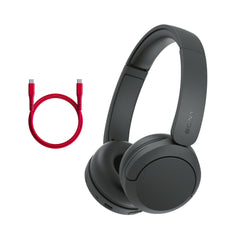 Sony WH-CH530 Wireless On-Ear Bluetooth Headphones with USB-C Cable Bundle (Black)
