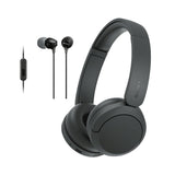 Sony WH-CH530 Wireless On-Ear Bluetooth Headphones with Earbuds Headset Bundle (Black)