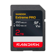 SanDisk Extreme PRO 2TB SDXC UHS-I Waterproof Memory Card with 250MB/s Read and 150MB/s Write Speeds