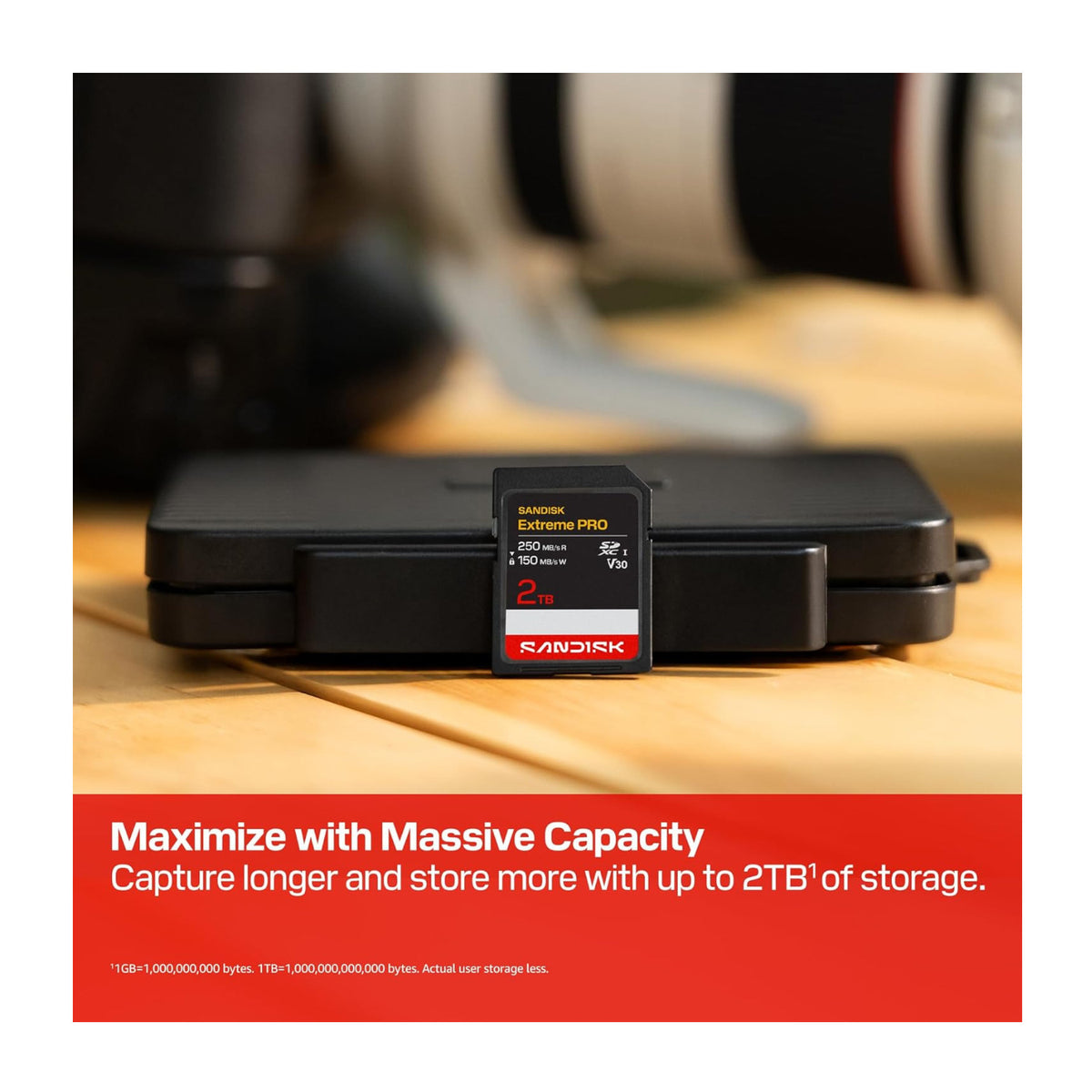 SanDisk Extreme PRO 2TB SDXC UHS-I Waterproof Memory Card with 250MB/s Read and 150MB/s Write Speeds