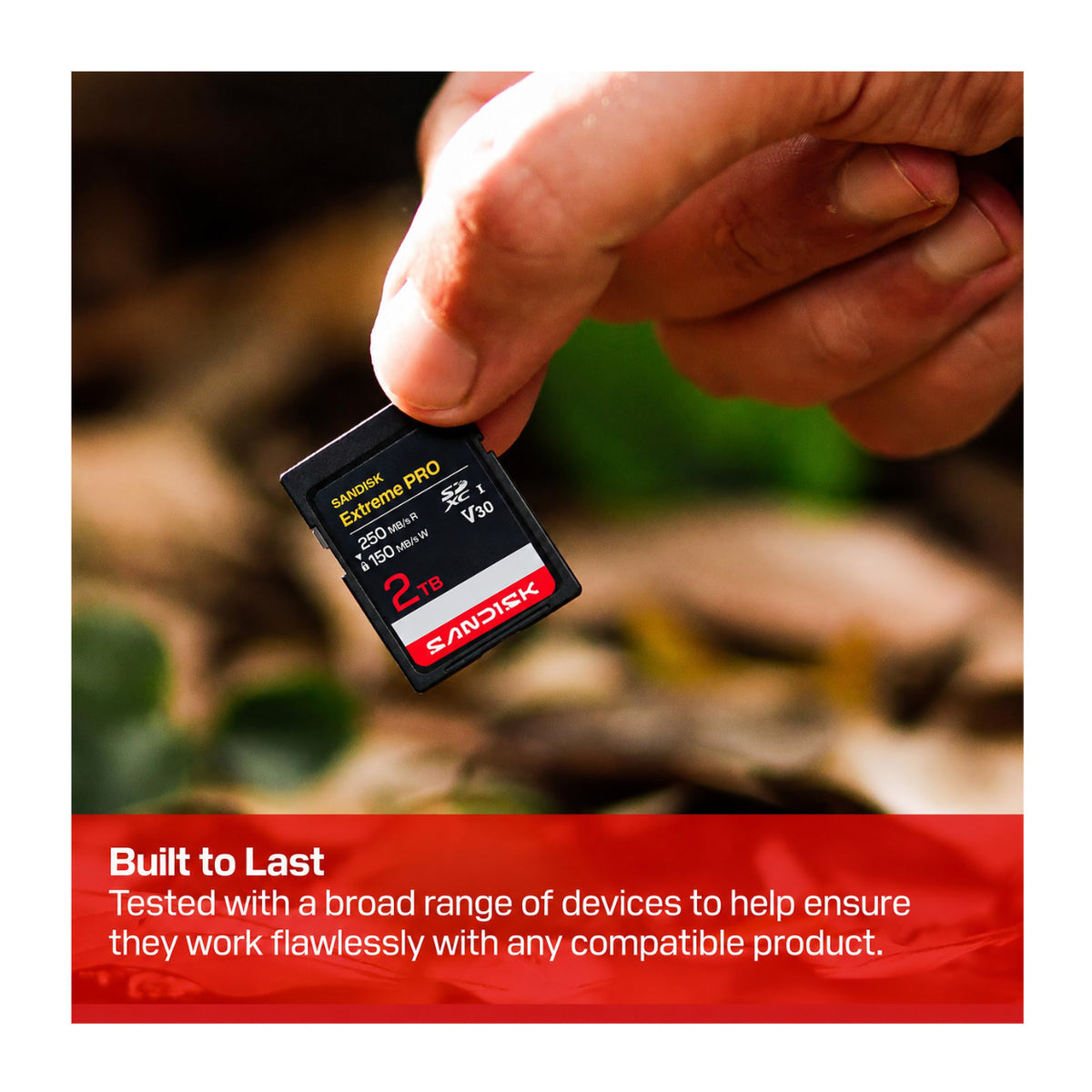 SanDisk Extreme PRO 2TB SDXC UHS-I Waterproof Memory Card with 250MB/s Read and 150MB/s Write Speeds