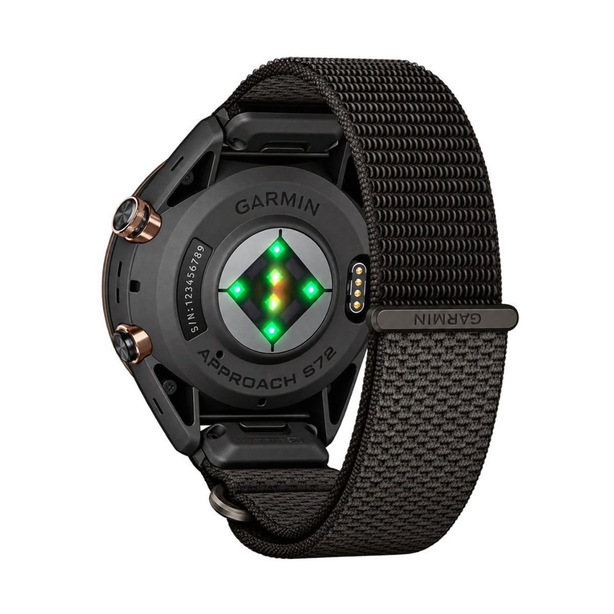 Garmin Approach S72 43mm GPS Golf Watch with Heritage Bronze DLC Titanium Bezel (Carbon Gray)