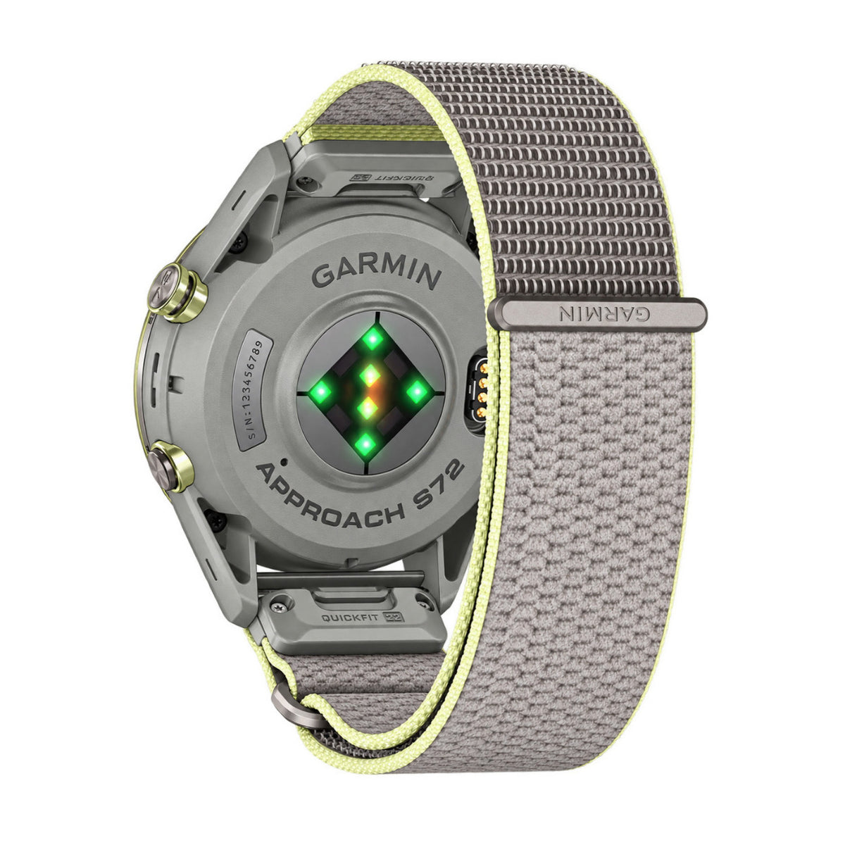 Garmin Approach S72 47mm GPS Golf Watch with Citron Titanium Bezel and AMOLED Display (Silver)