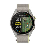 Garmin Approach S72 47mm GPS Golf Watch with Citron Titanium Bezel and AMOLED Display (Silver)