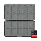 SanDisk Extreme PRO 128GB UHS-II V90 SDXC Memory Card Bundle with Koah 40 Slot Memory Card Case