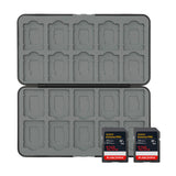 SanDisk Extreme PRO 128GB UHS-II V90 SDXC Memory Card Bundle with Koah Memory Card Case (2-Pack)