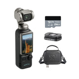 Xtra Muse Gimbal Action Camera Bundle with Wide-Angle Lens, Carrying Case and 256GB MicroSD Card