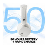 Skullcandy Icon 180 Wireless On-Ear Headphones with 50-Hour Battery and Multi-point Pairing (Bone)
