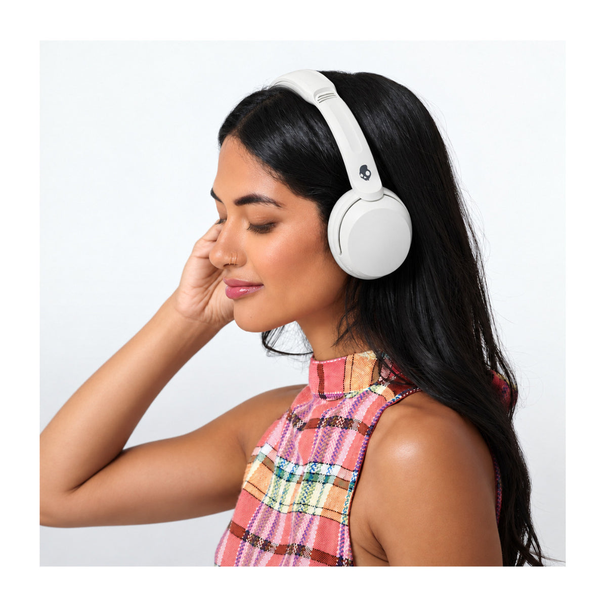 Skullcandy Icon 180 Wireless On-Ear Headphones with 50-Hour Battery and Multi-point Pairing (Bone)