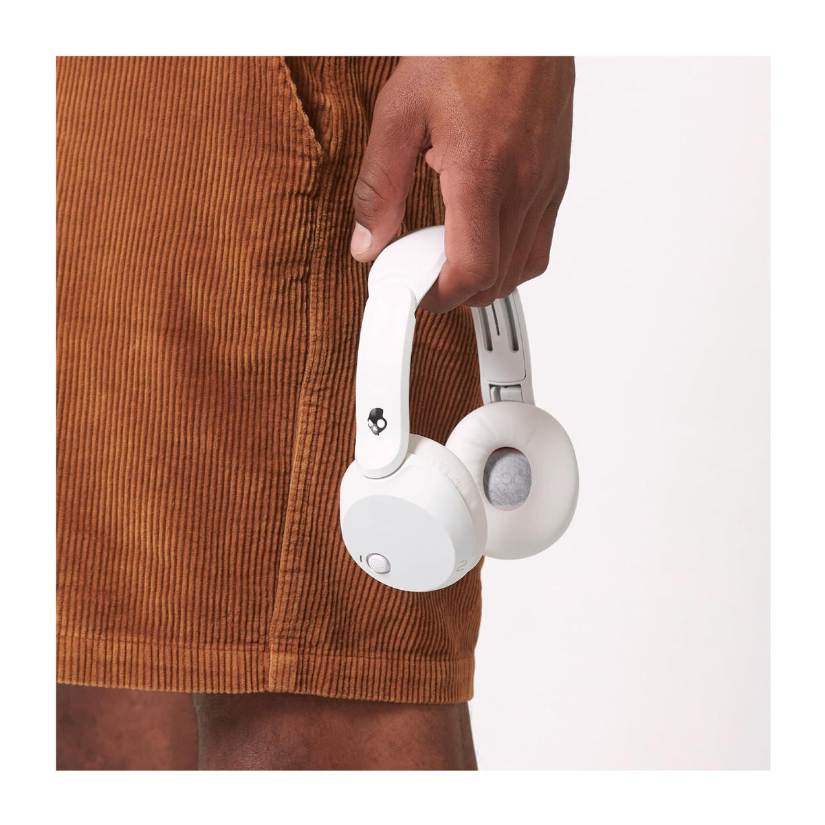 Skullcandy Icon 180 Wireless On-Ear Headphones with 50-Hour Battery and Multi-point Pairing (Bone)