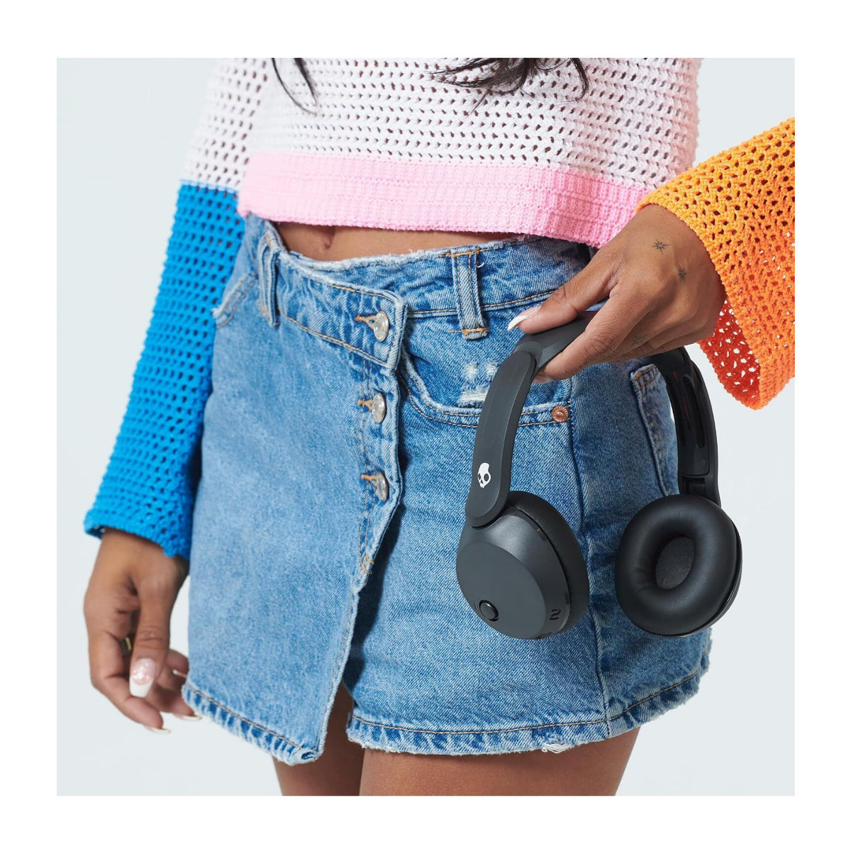 Skullcandy Icon 180 Wireless On-Ear Headphones with 50-Hour Battery and Multi-point Pairing (Black)