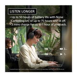 Sony WH-CH730N Wireless Noise-Cancelling Foldable Headphones Bundle with Apple AirTag Gen 2 (Black)