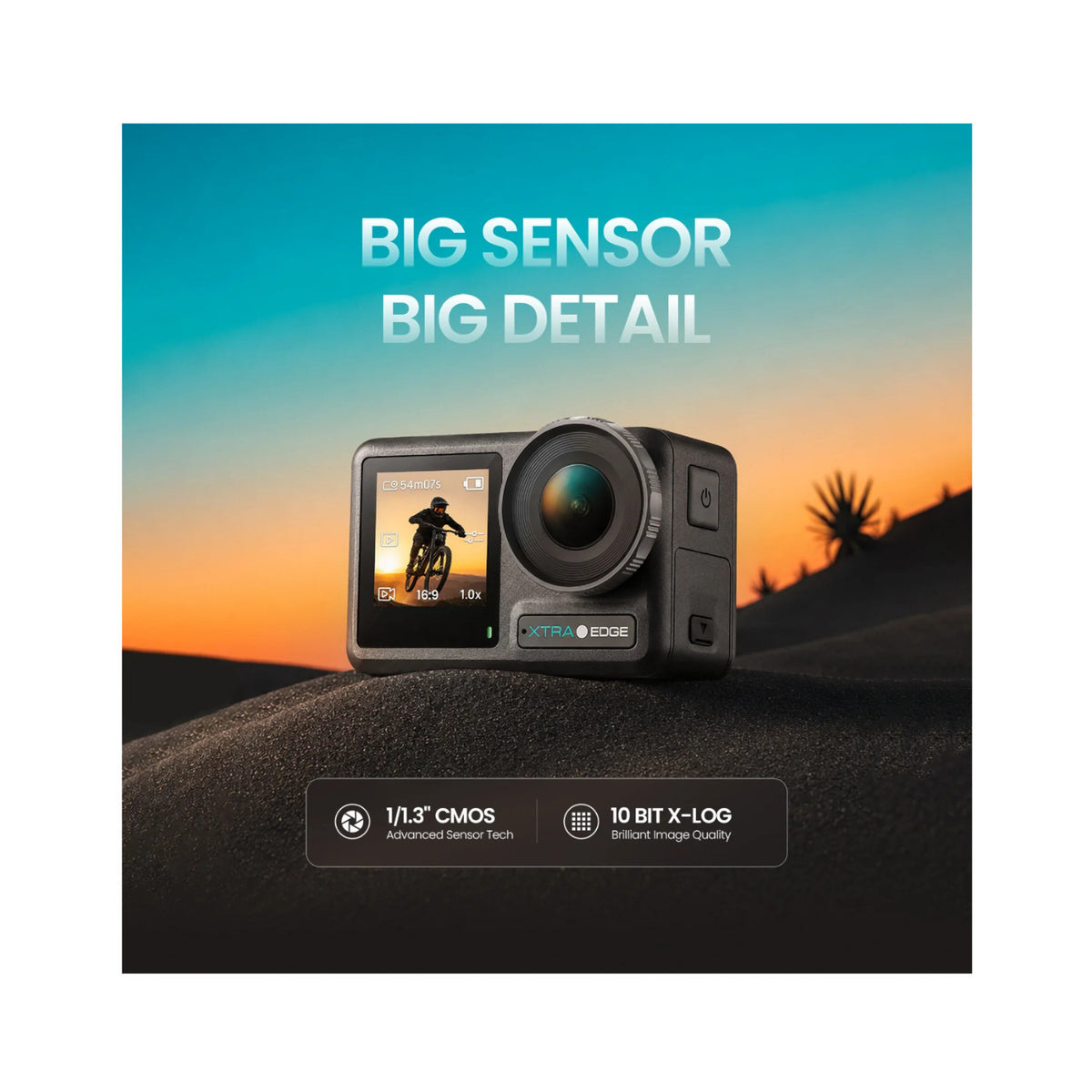 Xtra Edge 4K Waterproof Action Camera Bundle with Diving Kit, 256GB Card, and Carrying Case
