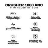 Skullcandy Crusher 1080 ANC Wireless Headphones with Sound by Bose and Multipoint Pairing (Primer)