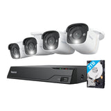 Reolink NVS8-12MB4 4K+ 12MP PoE Security System with 4 Bullet Cameras and 2TB 8-Channel NVR