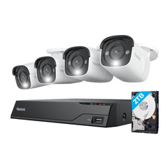 Reolink NVS8-12MB4 4K+ 12MP PoE Security System with 4 Bullet Cameras and 2TB 8-Channel NVR