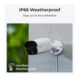 Reolink NVS8-8MB4 4K 8MP PoE Security System (White) with 4 Bullet Cameras and 2TB 8 Channel NVR
