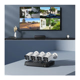 Reolink NVS8-8MB4 4K 8MP PoE Security System (White) with 4 Bullet Cameras and 2TB 8 Channel NVR