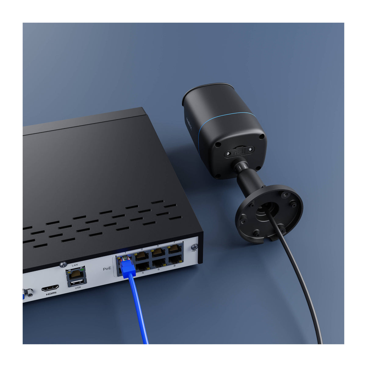 Reolink NVS8-8MB4 4K 8MP PoE Security System (Black) with 4 Bullet Cameras and 2TB 8 Channel NVR