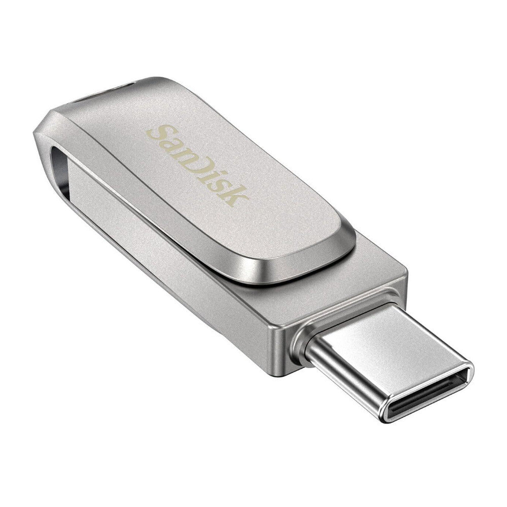 Sandisk Ultra Dual Drive Luxe 128GB USB-C / USB-A Dual Flash Drive with 400 MB/s Read Speed (Silver)