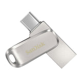 Sandisk Ultra Dual Drive Luxe 128GB USB-C / USB-A Dual Flash Drive with 400 MB/s Read Speed (Silver)
