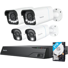 Reolink NVS8-8MB2AFB2 8-Channel 4K UHD Security System with 2TB NVR and 4 x 8MP Bullet Cameras