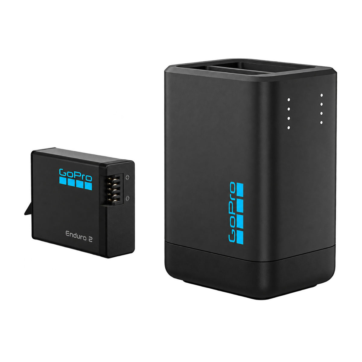 GoPro Dual-Battery Charger with Enduro 2 Battery for Mission 1 Series and HERO13 Black Cameras