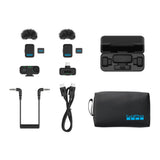 GoPro Two Person Wireless Mic Complete Kit with 2 Transmitters, Dual Receivers and Charging Case