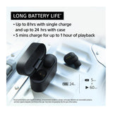 Sony WF-1000XM6 Wireless Noise-Cancelling Earbuds with In-Flight / Airline Audio Adapter (Black)