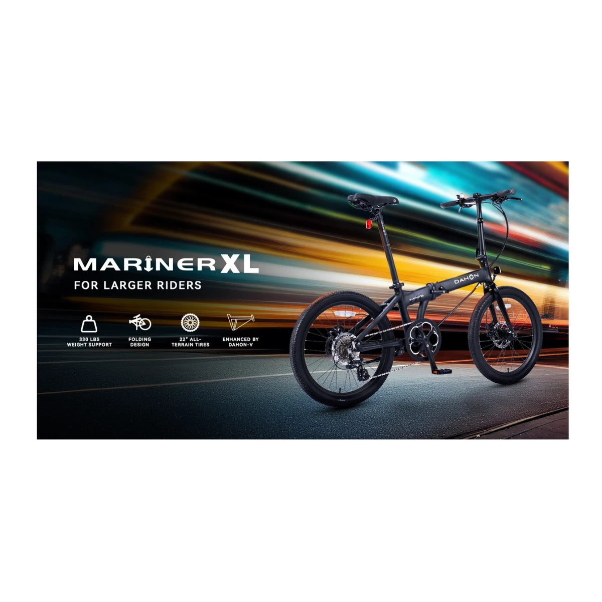 Dahon Mariner XL 22 Inch Folding Bike (Matt Obsidian)