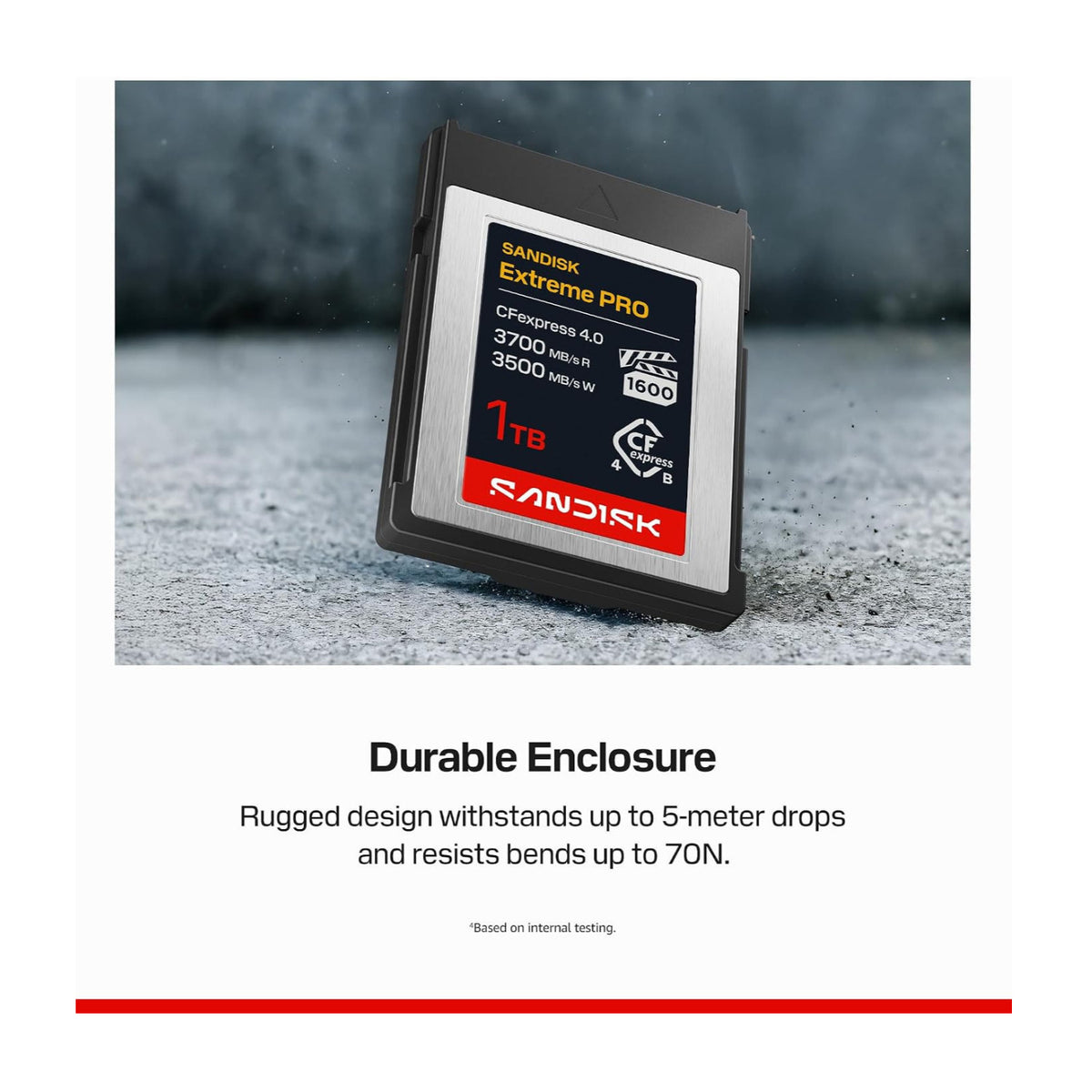 SanDisk Extreme PRO 1TB CFexpress 4.0 Type-B Card with 3700MB/s Read and 3500MB/s Write Speeds