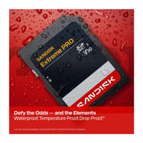 SanDisk Extreme PRO 512GB Waterproof SDXC UHS-I Memory Card for 4K Recording with 250MB/s Read Speed