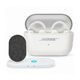 Bose Sport Open Earbuds (White Smoke) with Fast Wireless Charging Pad Bundle