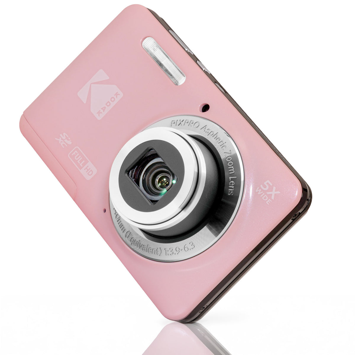 Kodak PixPro Friendly Zoom FZ55 16MP 1080p Digital Camera (Pastel Pink) with Compact Case Bundle