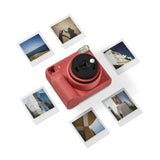 Fujifilm instax Square 2 Compact Instant Camera with Built-in Selfie Mirror (Brick Red)